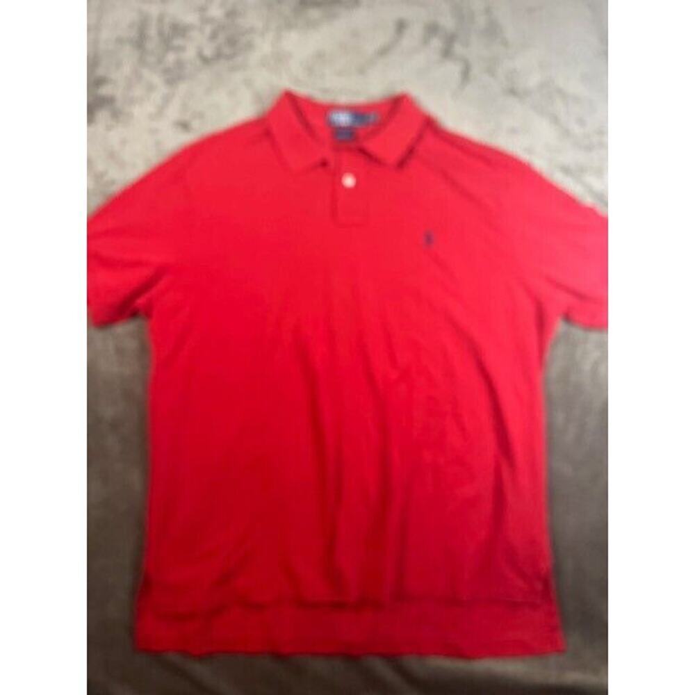 Polo Ralph Lauren Men’s XXL Custom Fit RED Shirt Short Sleeve‎